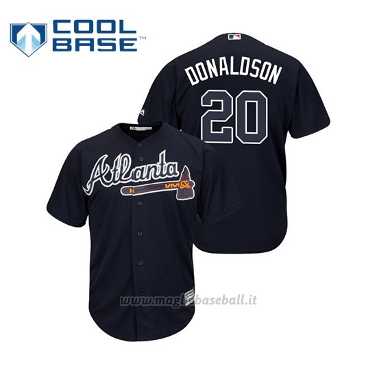 Maglia Baseball Uomo Atlanta Braves Josh Donaldson Cool Base Official Alternato Azul